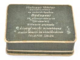 Arany (Au) 14K türkizes gyermek fülbevalópár, jelzés nélkül, d: 1,2 cm, bruttó: 0,7 g