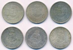 1935. 2P Ag "Rákóczi" (3x) + 1936. 2P Ag "Liszt Ferenc" (3x) T:1-,2 patina, ph.
...