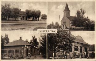 Kistarcsa HÉV-állomás, templom, plébánia, Hangya-szövetkezet