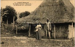 Brazzaville, M. et Mme Yaouélé, Un Mécanicien qui a de la tenue / married couple with baby, Congloese folklore