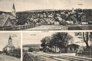 Csömör látkép, templom, állomás