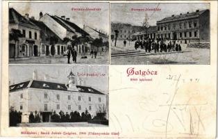 1901 Galgóc, Frasták, Hlohovec; Ferenc József tér, Gróf Erdődy vár. Szold Jakab kiadása / square, castle (EK)