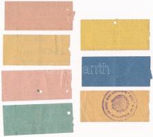 Vegyes: Eger ~1930. "Eger Megyei Város - Helypénz jegy" 8-10-50f és 1-2P névértékekben, 8f...