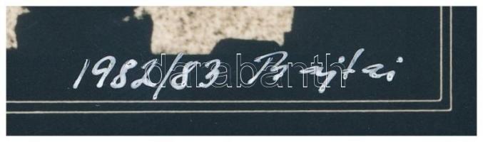 1982/1983 Bajtai Lajos (?-): Gőzgép (75/5), aláírt fotóművészeti alkotás, 20×29,5 cm