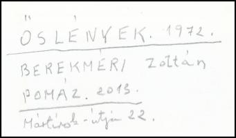 1972 Berekméri Zoltán (1923-1988): Őslények, feliratozott fotóművészeti alkotás, 40×30 cm
