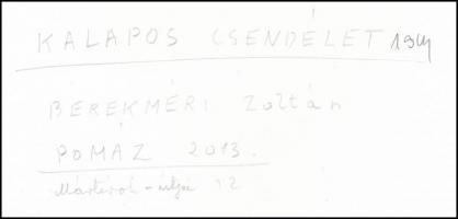 2013 Berekméri Zoltán (1923-1988): Kalapos csendélet, feliratozott fotóművészeti alkotás, 39×30 cm