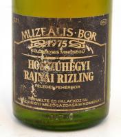 1975 Muzeális bor. Hosszúhegyi Rajnai Rizling bontatlan palack fehérbor