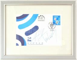 Fina 2017 vizes VB dedikált FDC üvegezett keretben