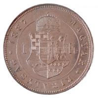 1887KB 1Ft Ag "Ferenc József / Barokk címer" Körmöcbánya T:1,1- 
Hungary 1887KB 1 Forint ...