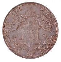 1869GYF 1Ft Ag "Ferenc József / Angyalos címer" Körmöcbánya T:1-,2 kis ph. 
Hungary 1869G...