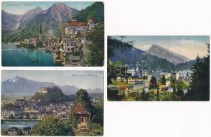 6 db RÉGI osztrák képeslap, két térképes / 6 pre-1945 Austrian postcards, with two map motives