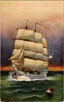 1909 German Navy art postcard. T.S.N. Serie 822. artist signed