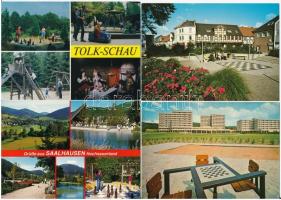 9 db MODERN külföldi képeslap szabadtéri sakkal / 9 modern European postcards with outdoor Chess