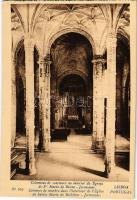 Lisboa, Lisbon; Columnas de marmore no interior da Egreja de Sta Maria de Belem, Jeronymos / Jerónimos Monastery, church, interior. M.C. No. 209. - from postcard booklet
