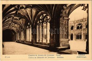 Lisboa, Lisbon; Claustros do Mosteiro dos Jeronymos / Jerónimos Monastery. M.C. No. 212. - from postcard booklet