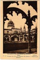 Lisboa, Lisbon; Um trecho dos Claustros do Mosteiro dos Jeronymos Belem / Jerónimos Monastery. M.C. No. 216. - from postcard booklet (EK)