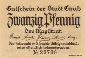 Német Birodalom/Weimari Köztársaság/Caub 1920. 10Pf + 20Pf + 25Pf + 50Pf 4klf db, teljes sor T:I