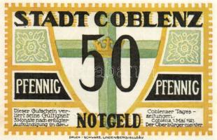 Német Birodalom/Weimari Köztársaság/ Coblenz 1921. 25Pf + 50Pf(3x) 4klf db, teljes sor T:I