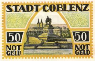 Német Birodalom/Weimari Köztársaság/ Coblenz 1921. 25Pf + 50Pf(3x) 4klf db, teljes sor T:I