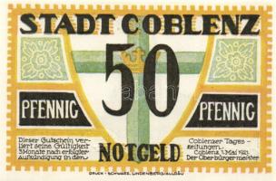 Német Birodalom/Weimari Köztársaság/ Coblenz 1921. 25Pf + 50Pf(3x) 4klf db, teljes sor T:I