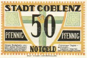 Német Birodalom/Weimari Köztársaság/ Coblenz 1921. 25Pf + 50Pf(3x) 4klf db, teljes sor T:I