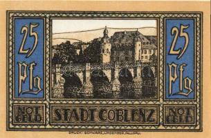 Német Birodalom/Weimari Köztársaság/ Coblenz 1921. 25Pf + 50Pf(3x) 4klf db, teljes sor T:I