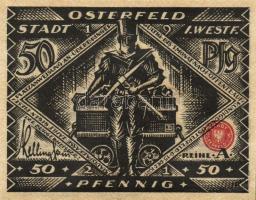 Német Birodalom/Weimari Köztársaság/ Osterfeld 1921. 50Pf(2x) + 75Pf + 100Pf + 150Pf(2x) 6klf db, te...