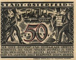 Német Birodalom/Weimari Köztársaság/ Osterfeld 1921. 50Pf(2x) + 75Pf + 100Pf + 150Pf(2x) 6klf db, te...