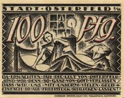 Német Birodalom/Weimari Köztársaság/ Osterfeld 1921. 50Pf(2x) + 75Pf + 100Pf + 150Pf(2x) 6klf db, te...