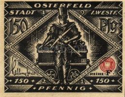 Német Birodalom/Weimari Köztársaság/ Osterfeld 1921. 50Pf(2x) + 75Pf + 100Pf + 150Pf(2x) 6klf db, te...