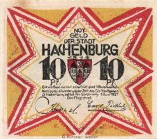 Német Birodalom/Weimari Köztársaság/ Hachenburg 1921. 10Pf(2x) + 25Pf(2x) + 50Pf(3x) 7klf db, teljes sor T:I