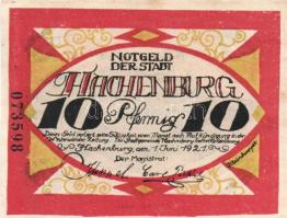 Német Birodalom/Weimari Köztársaság/ Hachenburg 1921. 10Pf(2x) + 25Pf(2x) + 50Pf(3x) 7klf db, teljes...