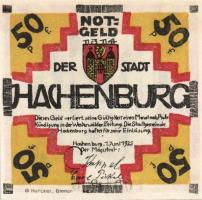 Német Birodalom/Weimari Köztársaság/ Hachenburg 1921. 10Pf(2x) + 25Pf(2x) + 50Pf(3x) 7klf db, teljes...