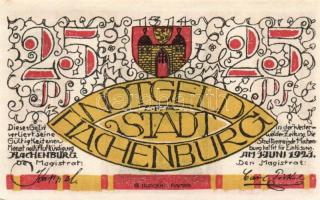 Német Birodalom/Weimari Köztársaság/ Hachenburg 1921. 10Pf(2x) + 25Pf(2x) + 50Pf(3x) 7klf db, teljes...