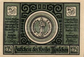 Német Birodalom/Weimari Köztársaság/ Monschau 1921. 50Pf(3x) 3klf db, teljes sor T:I