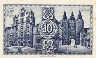 Német Birodalom/Weimari Köztársaság/Goch 1921. Seria"A" 10Pf + 25Pf + 50Pf 3klf db, teljes...