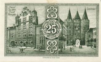 Német Birodalom/Weimari Köztársaság/Goch 1921. Seria"A" 10Pf + 25Pf + 50Pf 3klf db, teljes...