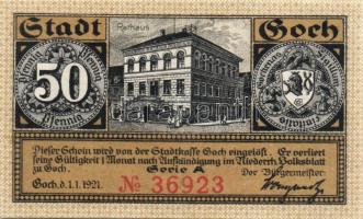 Német Birodalom/Weimari Köztársaság/Goch 1921. Seria"A" 10Pf + 25Pf + 50Pf 3klf db, teljes...