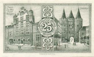 Német Birodalom/Weimari Köztársaság/Goch 1921. Seria"B" 10Pf + 25Pf + 50Pf 3klf db, teljes...