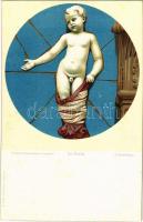 Firenze, Un Putto. Spedale degli innocenti. A. Pini Editore. Stab. Cromolit. Meissner & Buch litho s: A. Della Robbia (fl)