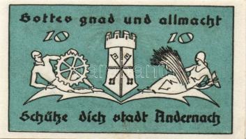 Német Birodalom/Weimari Köztársaság/ Andernach 1920. 10Pf + 25Pf + 50Pf 3klf db, teljes sor T:I