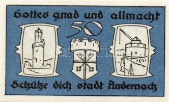 Német Birodalom/Weimari Köztársaság/ Andernach 1920. 10Pf + 25Pf + 50Pf 3klf db, teljes sor T:I