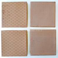 1972-1974. 4db klf hollóházi porcelán sport plakett díszdobozban, közte 1974. "Magyarország - N...