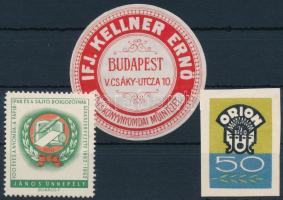 1910-1962 3 különféle ritka magyar levélzáró