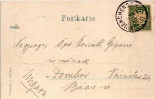 1900 München, Munich; Hotel Habsburg, Café & Restaurant. Bayerstrasse 9. Art Nouveau, floral adv...