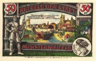 Német Birodalom/Weimari Köztársaság/ Münstermaifeld 1921. 25Pf + 50Pf + 1M(2x) 4klf db, teljes sor T...