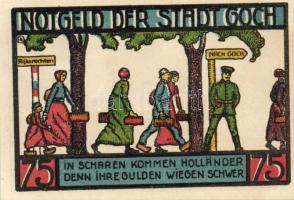 Német Birodalom/Weimari Köztársaság/Goch 1922. 50Pf(2x) + 75Pf(4x) 6klf db, teljes sor T:I