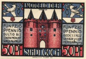 Német Birodalom/Weimari Köztársaság/Goch 1922. 50Pf(2x) + 75Pf(4x) 6klf db, teljes sor T:I