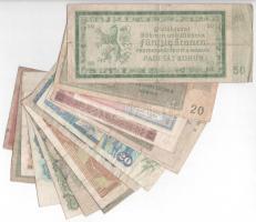 17db vegyes cseh-morva protektorátusi, szlovák és csehszlovák bankjegy T:III,III-
17pcs of mixed ba...