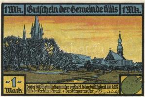 Német Birodalom/Weimari Köztársaság/Hüls 1921. 50Pf + 75Pf + 1M 3klf db, teljes sor T:I